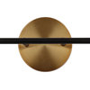 Caleb 1-Light Brass Wall Sconce, Black/Brass Gold, 18"