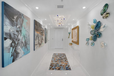 Example of a trendy hallway design in Miami