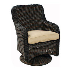 Ebel Dreux Swivel Rocker Chair with Cushion - Outdoor Dining Chairs