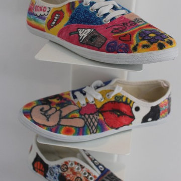 Sneaker Art by the Teen Girl - aspiring, talented artist
