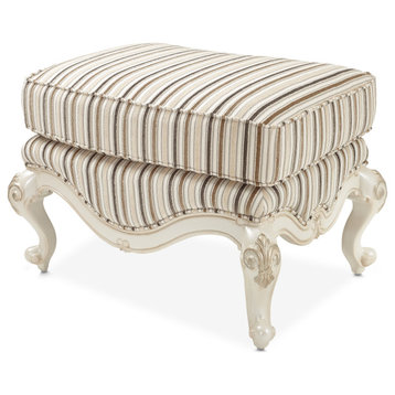 Lavelle Classic Pearl Wood Chair Ottoman, Birch