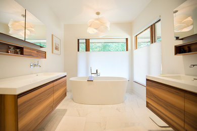 Example of a trendy bathroom design in Santa Barbara
