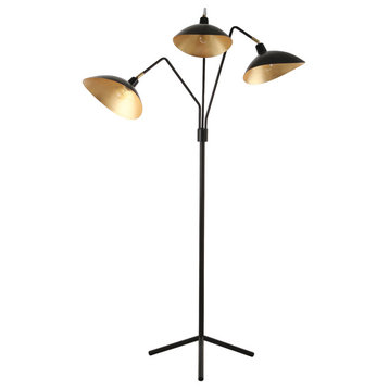 Safavieh Iris 69.5"H Floor Lamp, Black