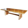 Suar Live Edge Single Slab Hardwood Dining Table/Conference Table, 236L x 43W in