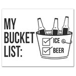 DDCG - Beer Ice Bucket List Canvas Wall Art, 20"x16" - Complete your bucket list with the Beer Ice Bucket List Canvas Wall Art. This premium gallery wrapped canvas features bucket with ice and beer bottles with the text "My Bucket List". The wall art is printed on professional grade tightly woven canvas with a durable construction, finished backing, and is built ready to hang. The result is a funny piece of wall art that is perfect for your bar, kitchen, gallery wall or above your bar cart. This piece makes a great gift for any beer lover.