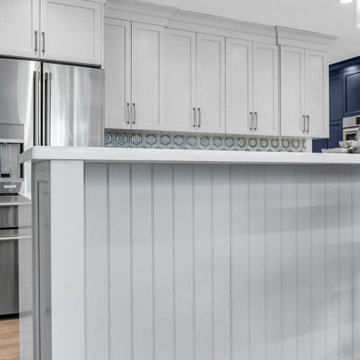 Grey & Navy Kitchen: Open Concept