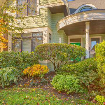Ornate Front Entrance With Columns