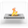 Regal Flame Monrow Ventless Tabletop Portable Bio Ethanol Fireplace, Gray