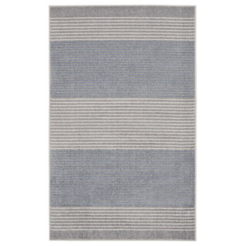 Calvin Klein Home River Flow Rfv06 Striped Rug, Gray, 7'10"x9'10"
