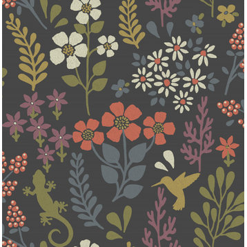 Karina Charcoal Meadow Wallpaper Bolt