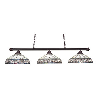 Oxford 3 Light Bar, 55.5x16x12 - Victorian - Kitchen Island Lighting - by Toltec Lighting | Houzz
