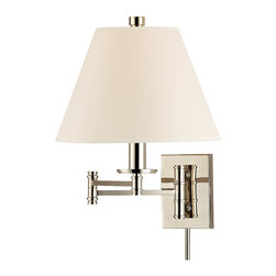 Hudson Valley - Claremont Polish Nickel Wall Sconce - Swing Arm Wall Lamps
