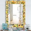 Designart Ethnic African Texture Bohemian And Eclectic Frameless Vanity Mirror,