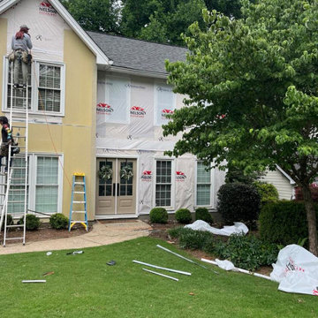 Woodstock, GA Siding Replacement with James Hardie - HardiePanel Vertical Siding