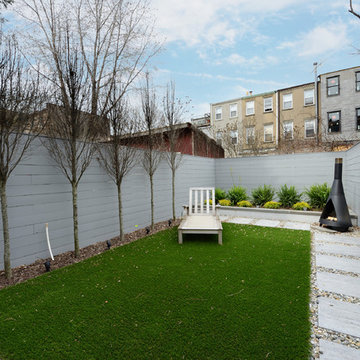 Contemporary townhouse centrally situated on one of Hoboken’s finest blocks.