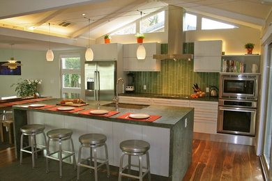 Example of a minimalist kitchen design in San Francisco