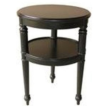 Side Table TRADE WINDS PROVENCE Traditional Antique Round Black