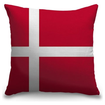 "Denmark Flag" Pillow 16"x16"
