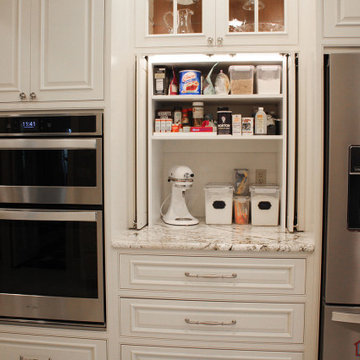 Kitchen Renovation with Baking Cabinet and Snack Bar Alcove