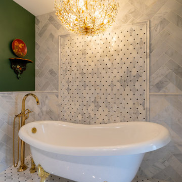 His & Hers Parisian Primary Bath Remodel Mission Hils, KS
