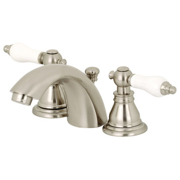 Kingston Brass Mini-Widespread Bathroom Faucet w/Retail Pop-Up, Brushed Nickel