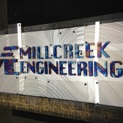 Custom Logo Signs - Millcreek Engineering Metal Sign - Products