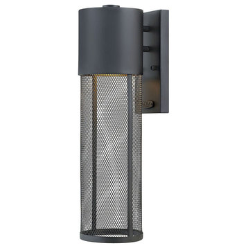 Hinkley 2304BK-LED Medium Wall Mount Lantern, Black