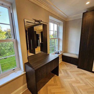 Modular Walk-in Set with Bespoke Dressing Unit in London | Inspired Elements