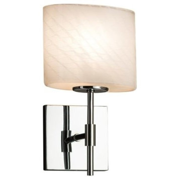 Justice Designs Fusion Union ADA 1-Light LED Wall Sconce, Polished Chrome