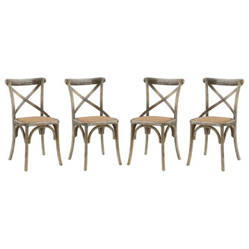 Gear Dining Side Chair Set of 4, Gray