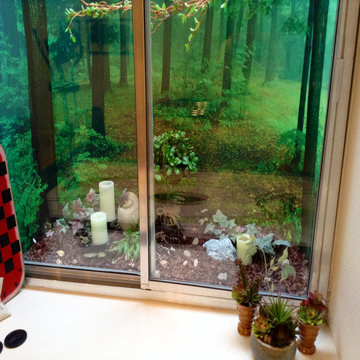 Decorating basement window wells