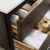 Fresca Formosa 60" Wall Hung Double Sinks Modern Wood Bathroom Cabinet in Brown