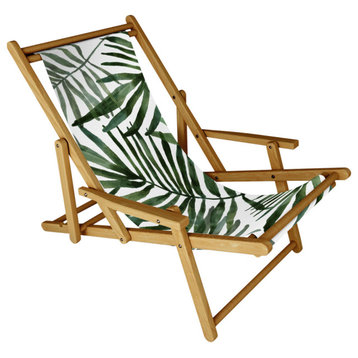 Marta Barragan Camarasa Watercolor Simple Leaves Sling Chair
