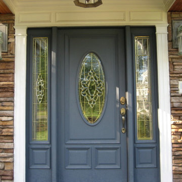 Ledgestone Veneer Facade w/ Brick Veneer Trim