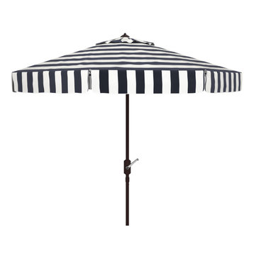 Elsa Fashion Line 11' Round Umbrella, Black/White