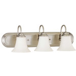 Nuvo Lighting - Transitional Dupont 3 LT Vanity Fixture, Brushed Nickel Finish - Dupont - 3 Light Vanity with Satin White Glass