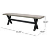 Malle Indoor Light Grey Finished Lightweight Concrete Dining Bench