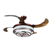 Ceiling fan with foldable blades