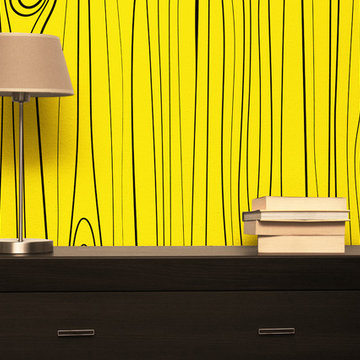 Papier Peint Wood Yellow
