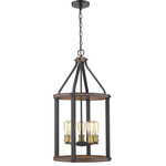 Z-Lite - Z-Lite 472-5P-RM Kirkland - 31" Five Light Pendant - Cool tones from an ashen barnboard design set thisKirkland 31" Five Li Rustic Mahogany *UL Approved: YES Energy Star Qualified: n/a ADA Certified: n/a  *Number of Lights: Lamp: 5-*Wattage:100w Medium Base bulb(s) *Bulb Included:No *Bulb Type:Medium Base *Finish Type:Rustic Mahogany