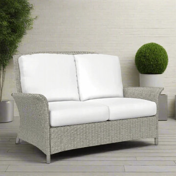 South Sea Rattan Juniper Bay Wicker Light Driftwood Loveseat