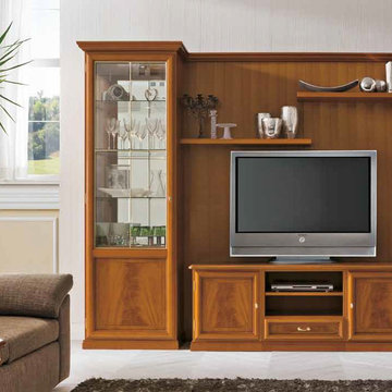 Contemporary Italian Wall Unit G252 | Cherry Finish