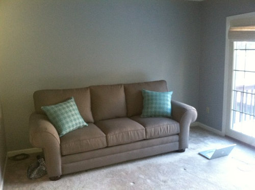 Help My Sofa Was Gray In The, Brown Leather Sofa With Grey Carpet