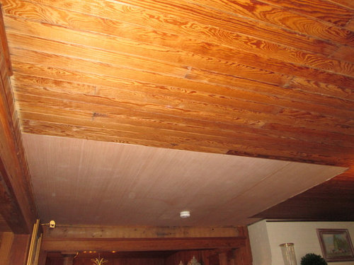 Ceiling Contaminated Antique Natural Heart Pine In Long