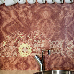 China in Cherry Glass Splashback - Wall And Floor Tile