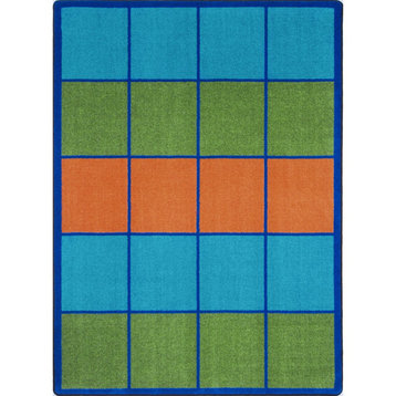 Squares To Spare 5'4" X 7'8" Area Rug, Color Multi