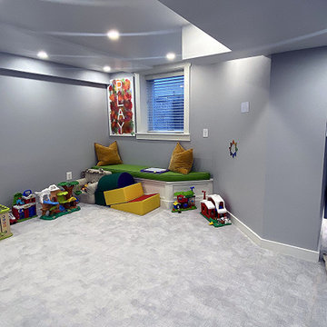 Basement to play/exercise/family room