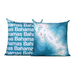 Bahamas Map Pillow - Decorative Pillows
