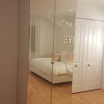 Bedroom white with rose gold