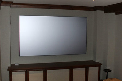 Minimalist home theater photo in San Francisco